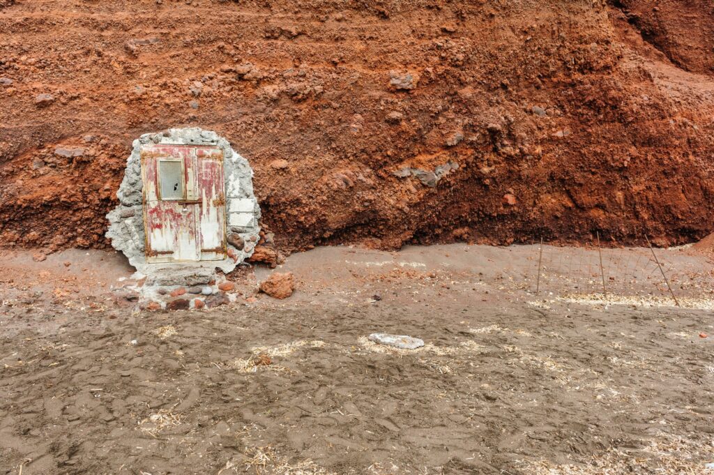 Door at Red Beach of Santorini